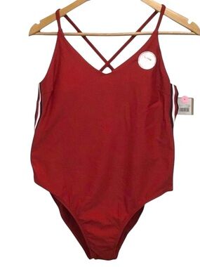 Swimsuit Canada one piece sport swimming suit red one piece bathing Canada large